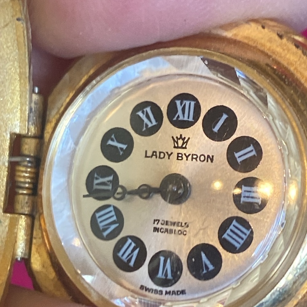 Vintage Lord Byron Floral Watch Pendant - Picture 3 of 4